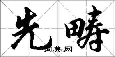 胡问遂先畴行书怎么写