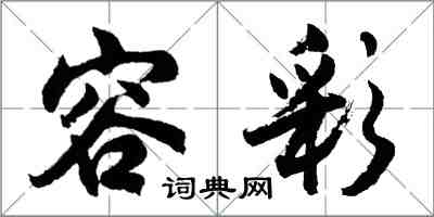 胡问遂容彩行书怎么写