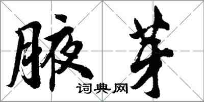 胡问遂腋芽行书怎么写