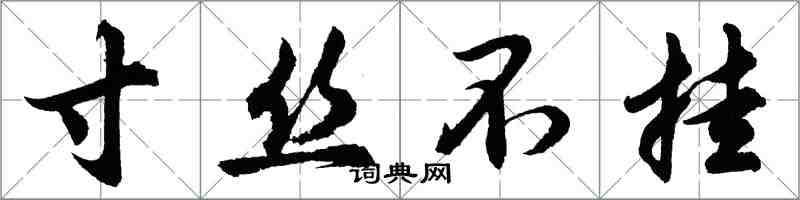 胡问遂寸丝不挂行书怎么写