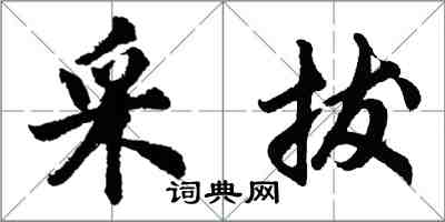 胡问遂采拔行书怎么写