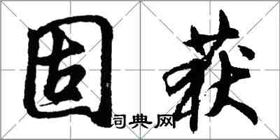 胡问遂固获行书怎么写