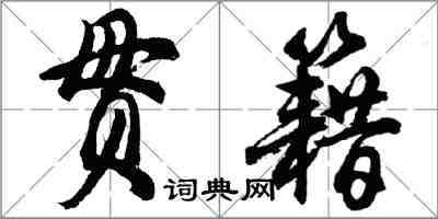 胡问遂贯籍行书怎么写