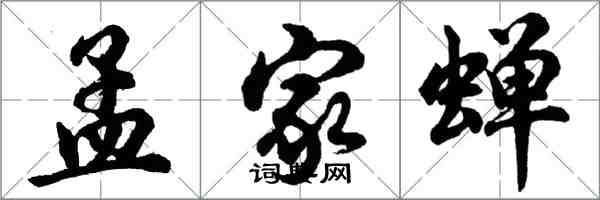 胡问遂孟家蝉行书怎么写