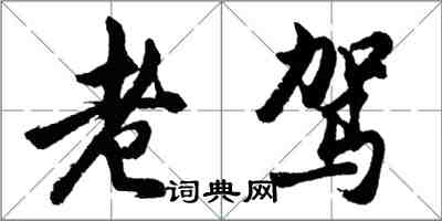 胡问遂老驾行书怎么写