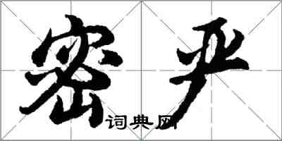 胡问遂密严行书怎么写