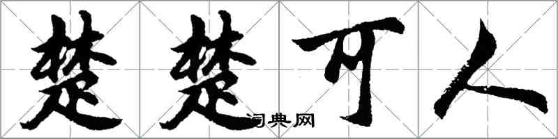 胡问遂楚楚可人行书怎么写