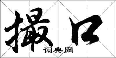 胡问遂撮口行书怎么写