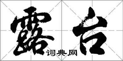 胡问遂露台行书怎么写