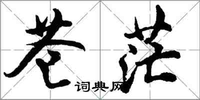 胡问遂苍茫行书怎么写