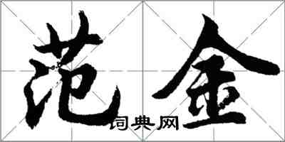 胡问遂范金行书怎么写