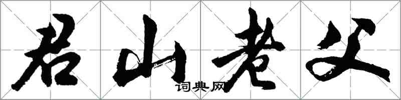 胡问遂君山老父行书怎么写