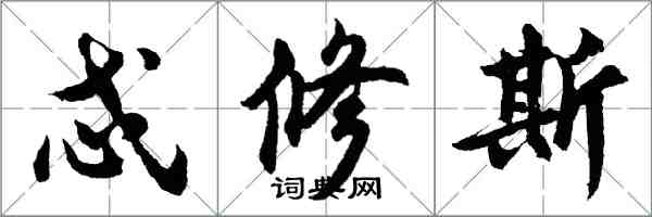 胡问遂忒修斯行书怎么写