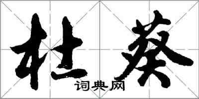 胡问遂杜葵行书怎么写