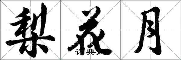 胡问遂梨花月行书怎么写