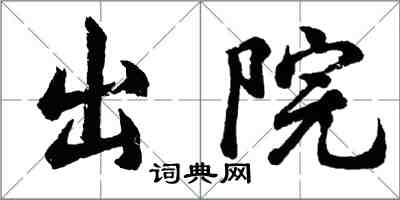 胡问遂出院行书怎么写