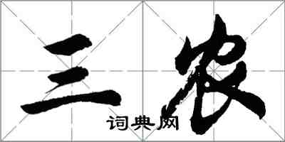 胡问遂三农行书怎么写