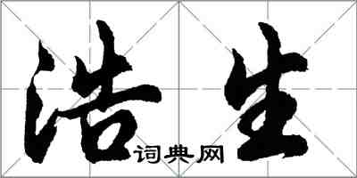 胡问遂浩生行书怎么写