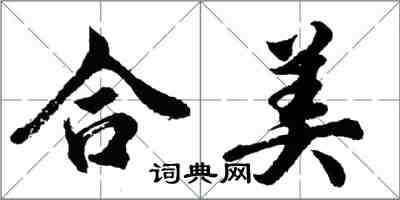 胡问遂合美行书怎么写