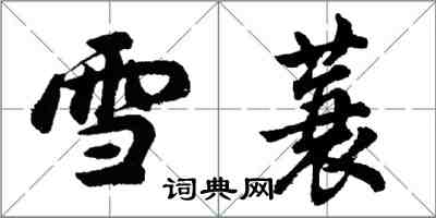 胡问遂雪蓑行书怎么写