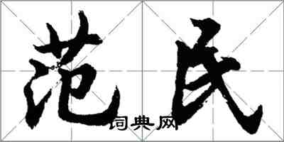 胡问遂范民行书怎么写