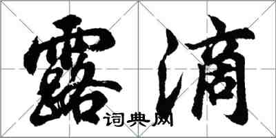 胡问遂露滴行书怎么写