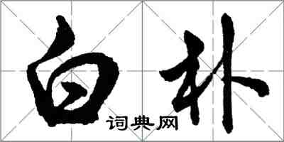 胡问遂白朴行书怎么写