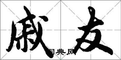 胡问遂戚友行书怎么写