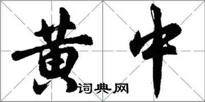 胡问遂黄中行书怎么写