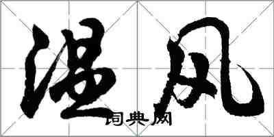 胡问遂温风行书怎么写