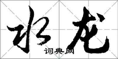 胡问遂水龙行书怎么写