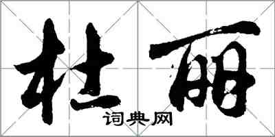 胡问遂杜丽行书怎么写