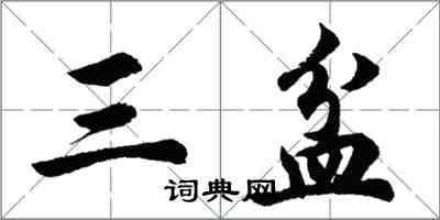 胡问遂三盆行书怎么写