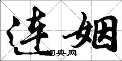 胡问遂连姻行书怎么写