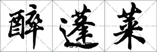 胡问遂醉蓬莱行书怎么写