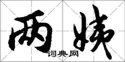 胡问遂两姨行书怎么写