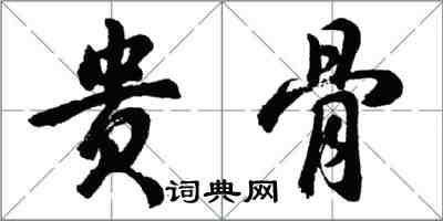 胡问遂贵骨行书怎么写