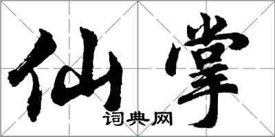 胡问遂仙掌行书怎么写