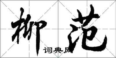 胡问遂柳范行书怎么写