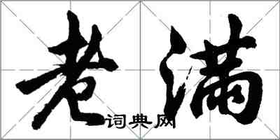 胡问遂老满行书怎么写