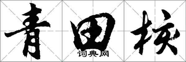 胡问遂青田核行书怎么写