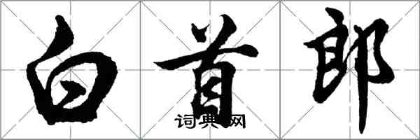 胡问遂白首郎行书怎么写