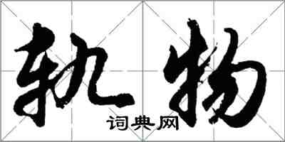 胡问遂轨物行书怎么写