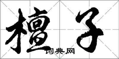 胡问遂檀子行书怎么写