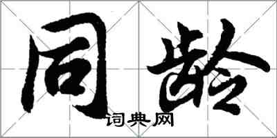 胡问遂同龄行书怎么写