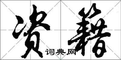 胡问遂资籍行书怎么写