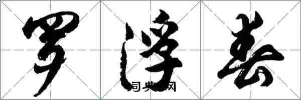 胡问遂罗浮春行书怎么写