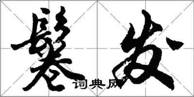 胡问遂鬈发行书怎么写