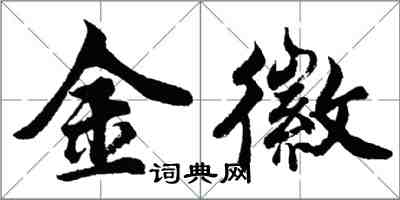 胡问遂金徽行书怎么写