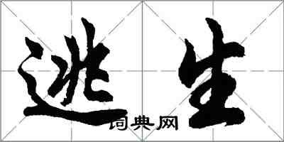 胡问遂逃生行书怎么写